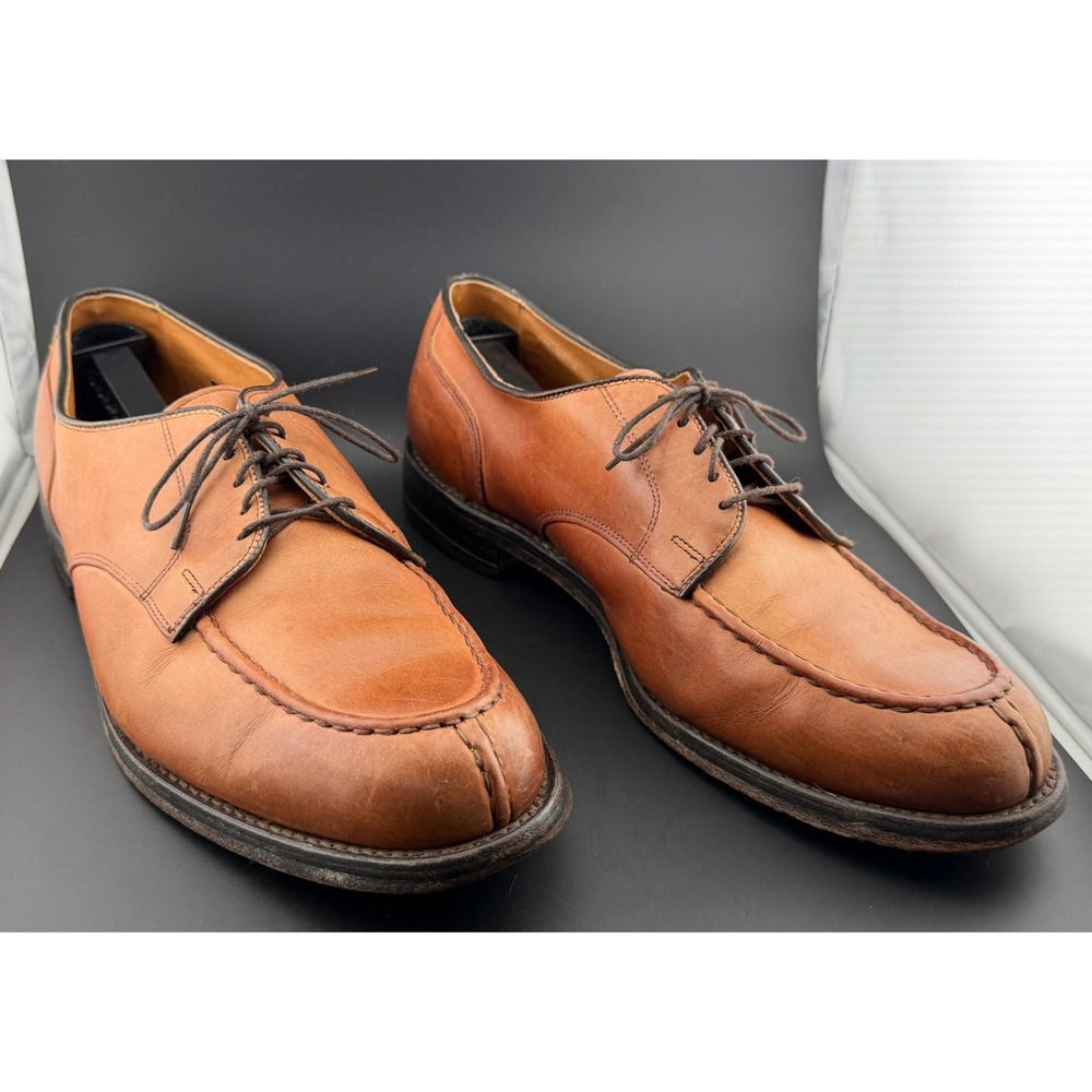 Allen Edmonds Bradley-Split Toe Derby Shoes, Tan, Leather, USA 2661, Mens 11.5 D